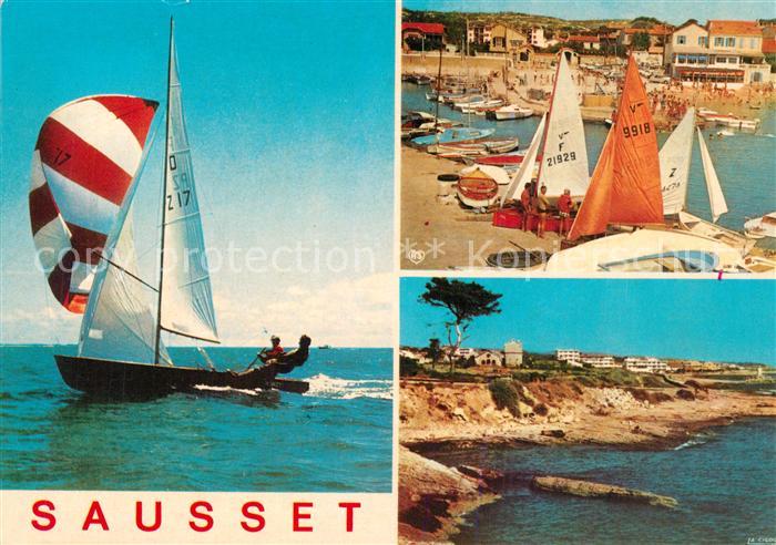 Sausset-les-Pins Kuestenpanorama Strand Windsurfen