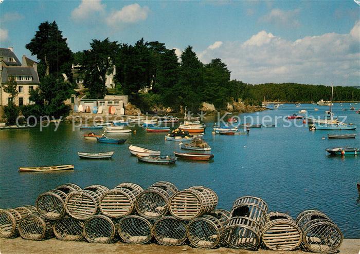 Benodet Port de pêche de Sainte Marine a l'estuaire de l'Odet