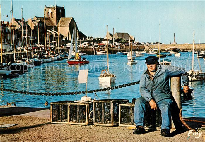 Barfleur Manche Le port Bateaux Pêcheur