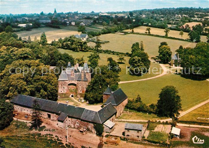 Cerisy-la-Salle Chateau et panorama aérien du bourg
