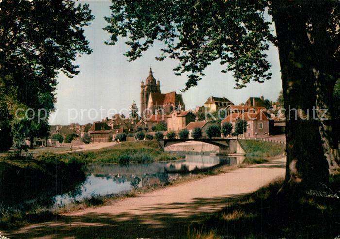 Dole Jura Depuis les Bords du Canal Eglise