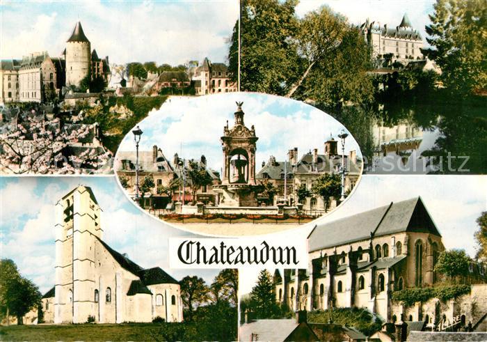 Chateaudun Chateau Donjon Fontaine Eglise