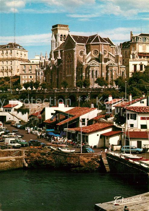 Biarritz Pyrenees Atlantiques Port des Pêcheurs Eglise Sainte Eugénie