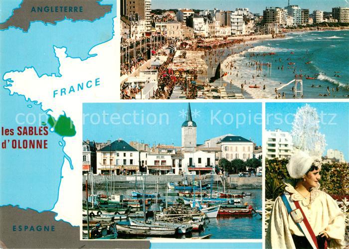 Les Sables-d Olonne Plage Port de la Chaume Sablaise en costume