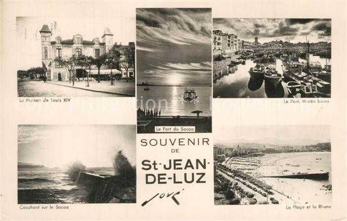 Saint-Jean-de-Luz Maison de Louis XIV Fort de Socoa coucher du soleil Port Plage