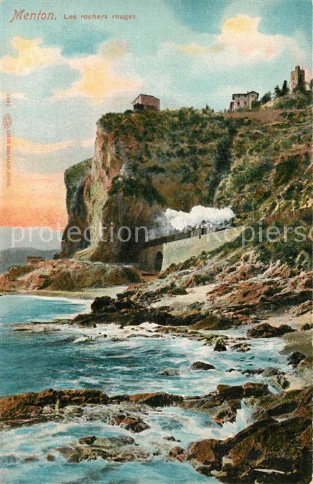 Menton Alpes Maritimes Les rochers rouges Côte d Azur