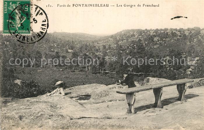 Fontainebleau Seine et Marne Panorama Forêt de Fontainebleau Les Gorges de Franc