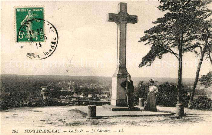 Fontainebleau Seine et Marne La Forêt le Calvaire Croix