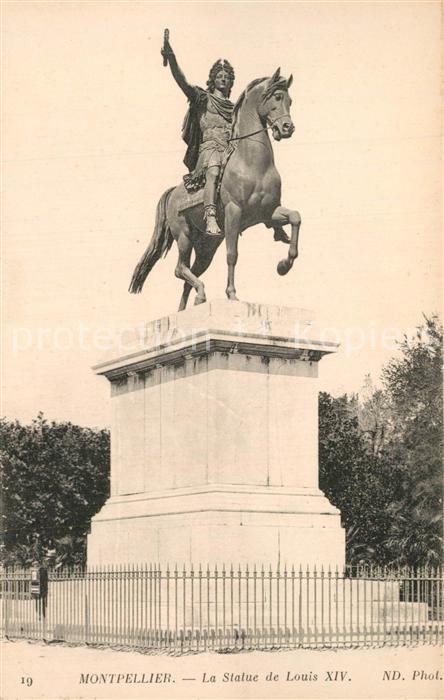 Montpellier Herault Statue de Louis XIV Monument