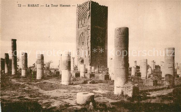 Rabat Marokko La Tour Hassan Ruines