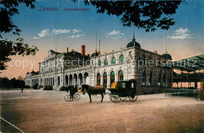 Landau Pfalz Hauptbahnhof Pferdedroschke