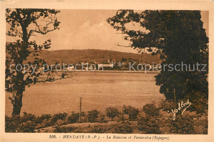 Hendaye Pyrenees Atlantiques La Bidassoa et Fontarabie