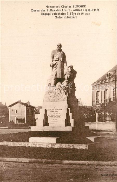 Auxerre Monument Charles Surugue Statue