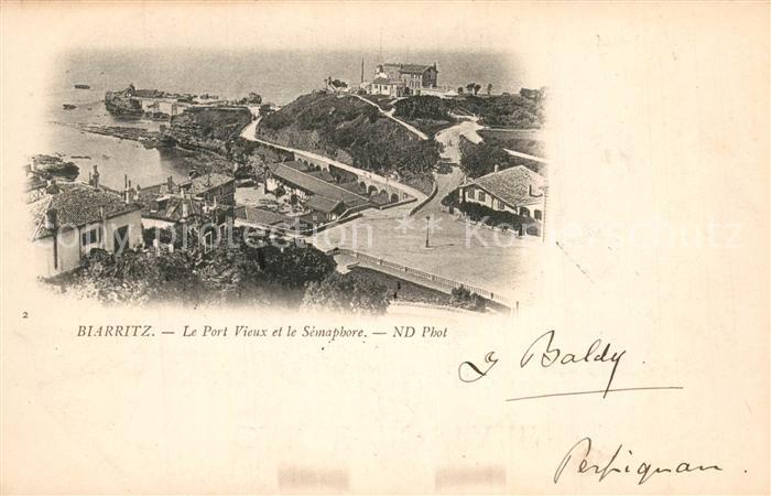 Biarritz Pyrenees Atlantiques Panorama Port vieux et le Sémaphare
