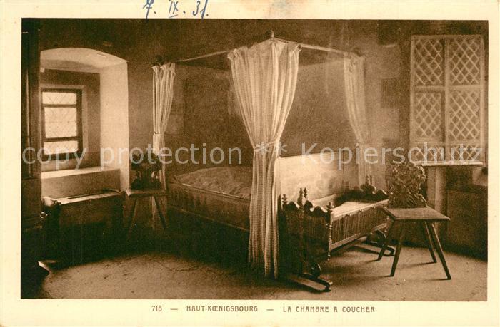 Haut-Koenigsbourg Hohkoenigsburg Chateau Chambre a coucher