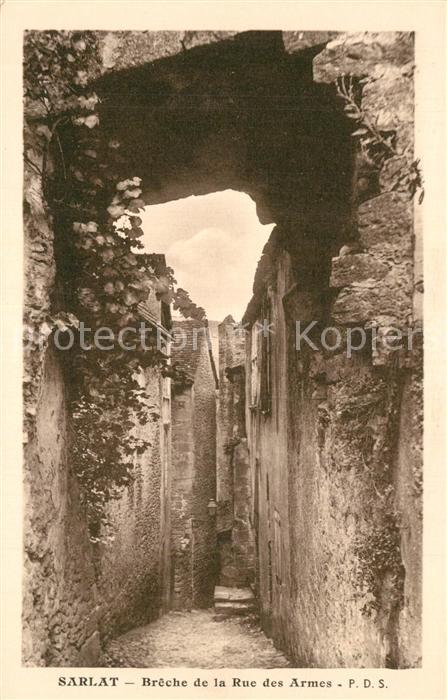 Sarlat-la-Caneda Brêche de la Rue des Armes