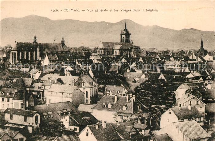Colmar Haut Rhin Elsass Vue Generale de la ville et les Vosges dans le lointain