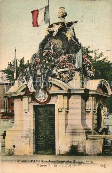 Paris Statue de Strasbourg Place de la Concorde