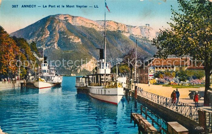 Annecy Haute-Savoie Le Port Bateaux Mont Veyrier Alpes
