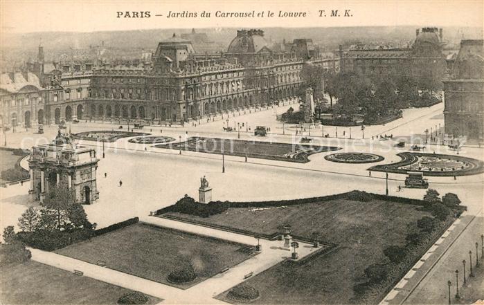 Paris Jardins du Carrousel et le Louvre