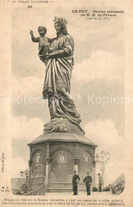Le Puy Doubs Statue colossale de Notre Dame de Franc