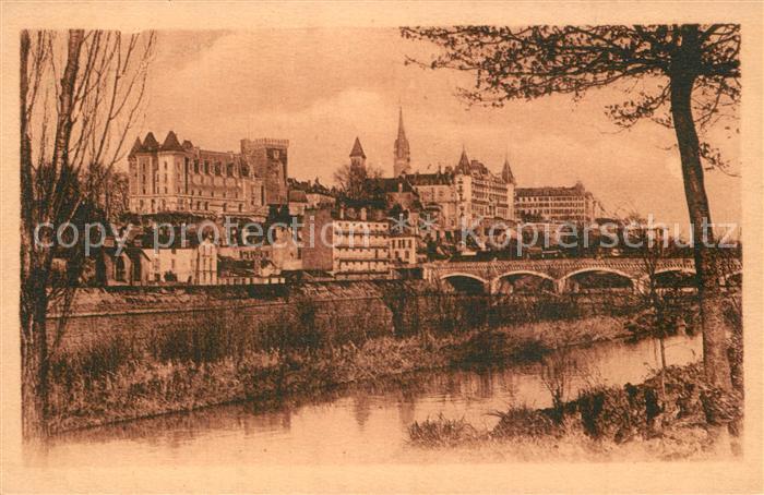 Pau 64 Vue panoramique bords de la rivière