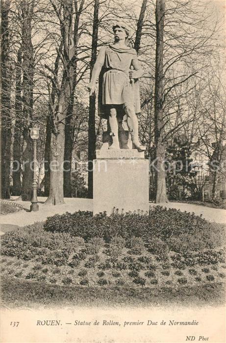 Rouen Statue de Rollon premier Duc de Normand