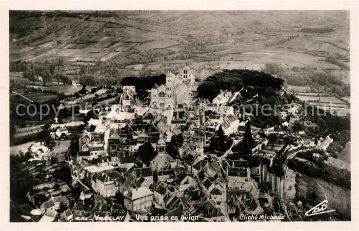 Vezelay Vue prise en avion
