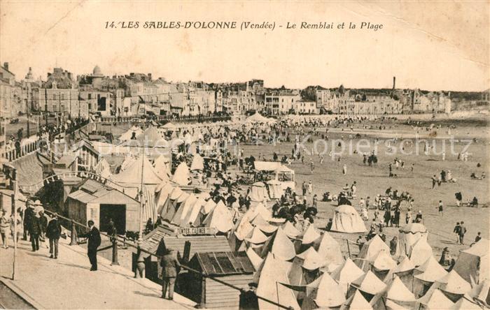 Les Sables-d Olonne Le remblai et la plage