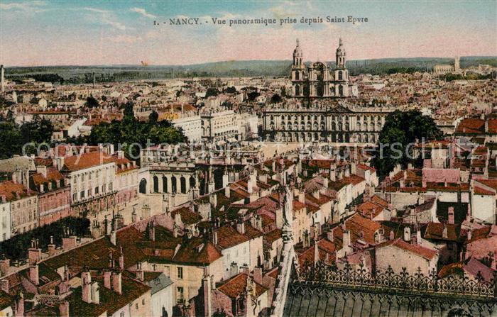 Nancy Lothringen Vue panoramique prise depuis la Basilique Saint Epvre