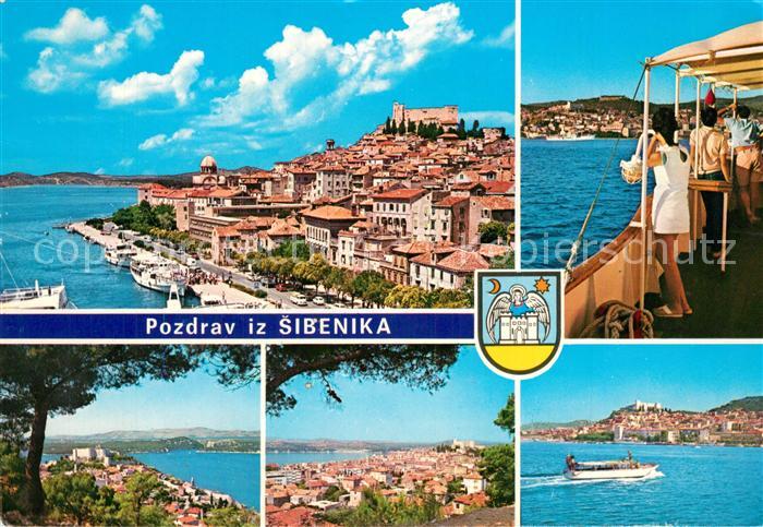 Sibenik Stadtpanorama Faehre Hafen