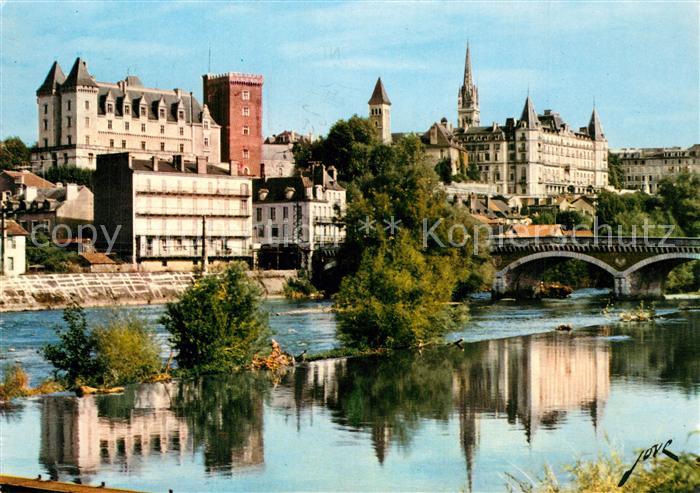 Pau 64 Chateau Henri IV et le Gave de Pau