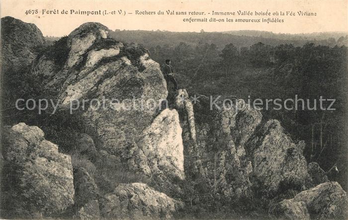Paimpont Forêt de Paimpont Rochers Vallee