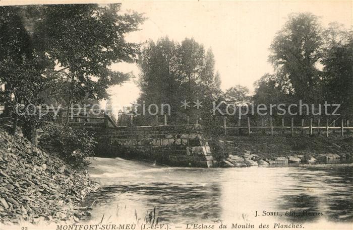 Montfort-sur-Meu Ecluse du Moulin des Planches