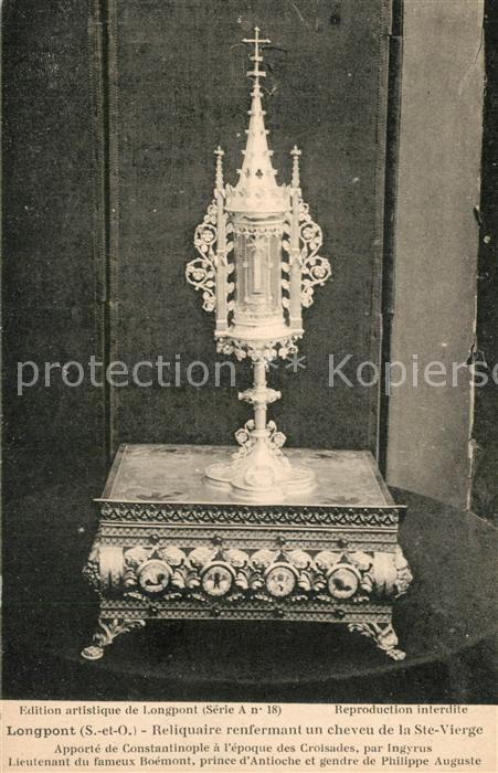 Longpont-sur-Orge Reliquaire renfermant un cheveu de la Sainte Vierge
