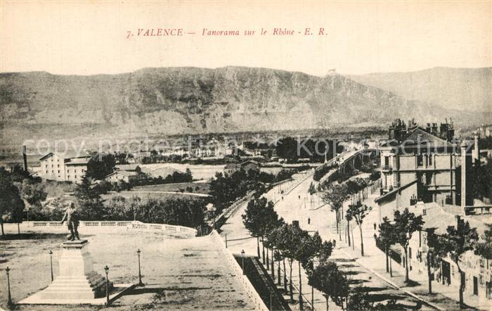 Valence 26 Panorama sur le Rhône Monument