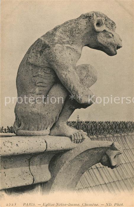 Paris Eglise Notre Dame une chimère