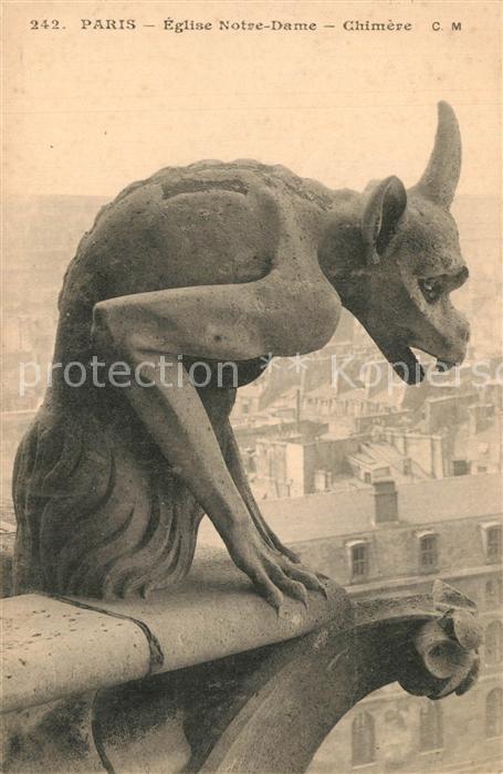 Paris Eglise Notre Dame une chimère