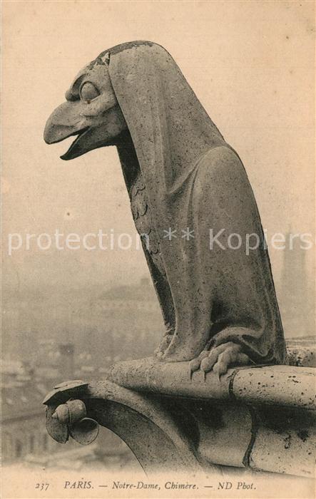 Paris Eglise Notre Dame une chimère