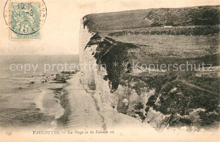 Vaucottes La plage et les falaises