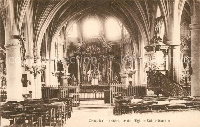 Chauny Aisne Intérieur de l'Eglise Saint Martin