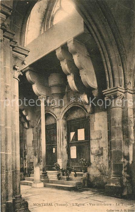 Montreal Yonne Intérieure de l'Eglise la Tribune