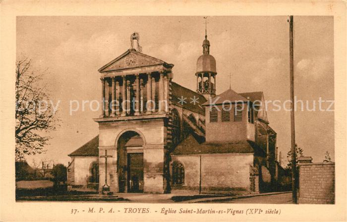 Troyes Aube Eglise Saint Martin es Vignes XVIe siècle