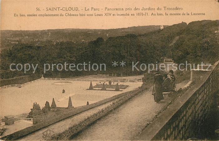 Saint Cloud Le Parc vue prise des Jardins du Trocadéro