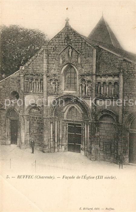 Ruffec Charente Facade de l'Eglise XIIe siècle