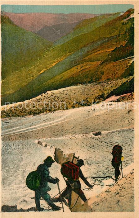 Chamonix Petit Plateau Bergsteiger Hochgebirge