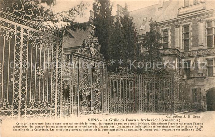 Sens 89 La Grille de l'ancien Archevêché