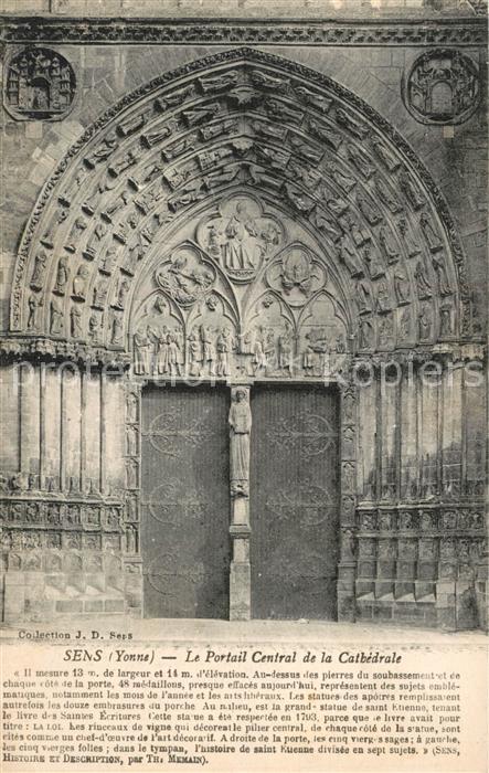 Sens 89 Portail Central de la Cathedrale