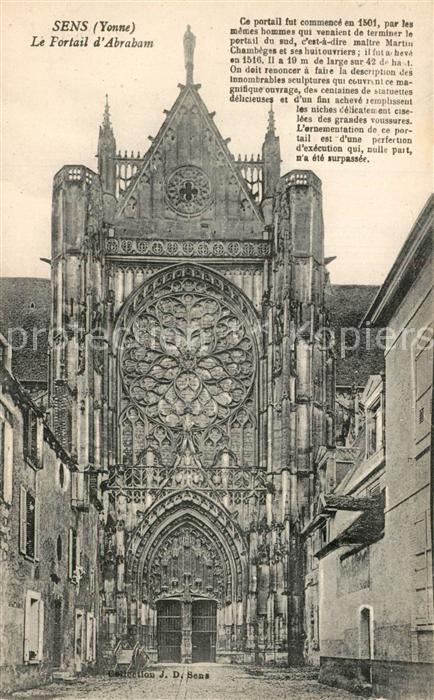 Sens 89 Portail d Abraham de la Cathedrale
