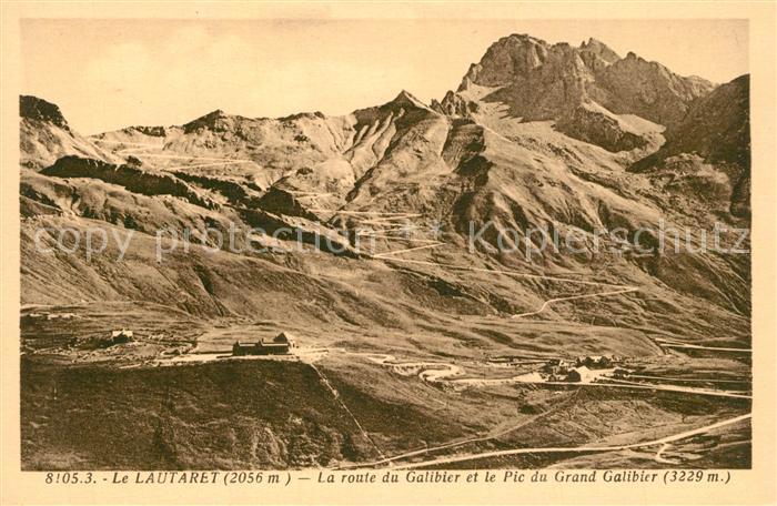 Col du Lautaret Les lacets du Galibier et le Grand Galibier Gebirgspass Alpen